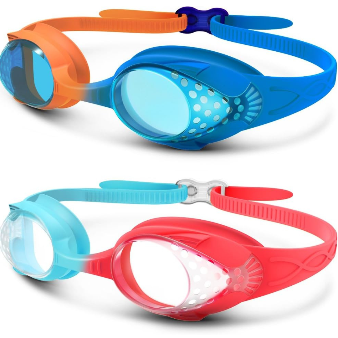 OutdoorMaster Kids Swim Goggles (2 Pack)
