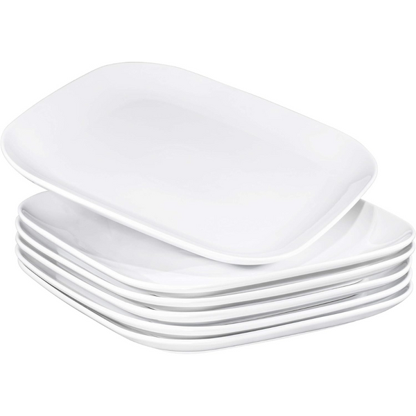 Bruntmor 10″ Square Ceramic Plate Set