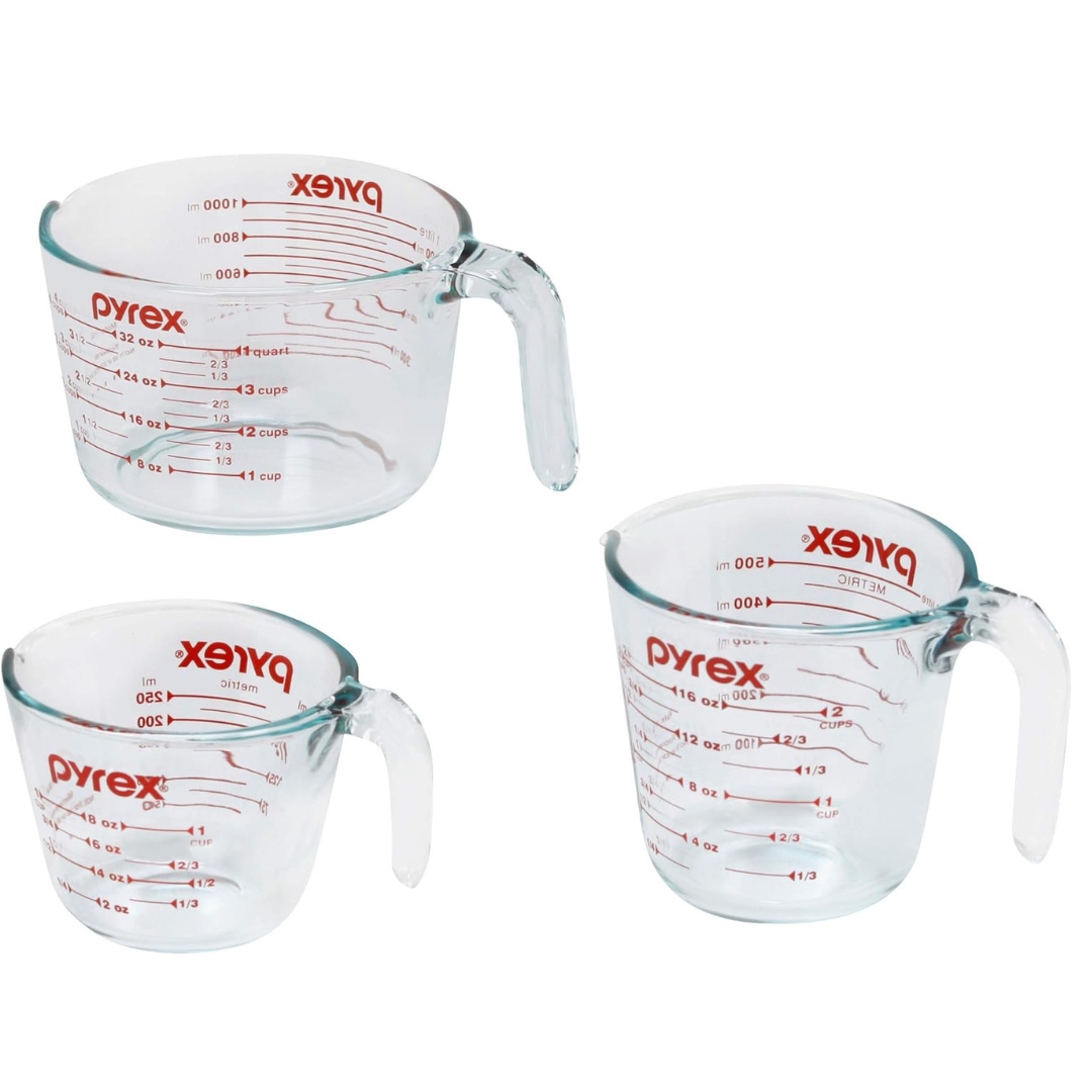 Pyrex 3-Piece Glass Measuring Cup Set