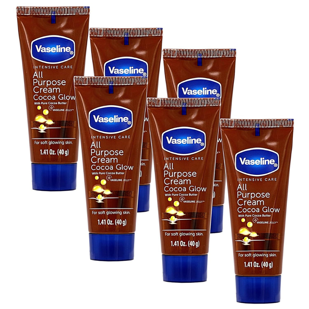 6-Pack of Vaseline All Purpose Cream Cocoa Glow Lotion, 1.41oz