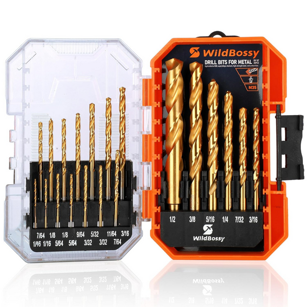 20-Piece WildBossy 1/16"-1/2" Cobalt Drill Bit Set