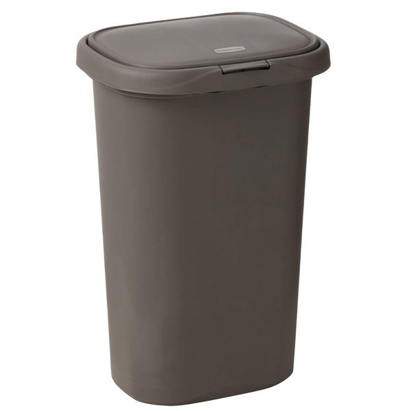 Rubbermaid Spring Top Kitchen Bathroom Trash Can with Lid, 13 Gallon