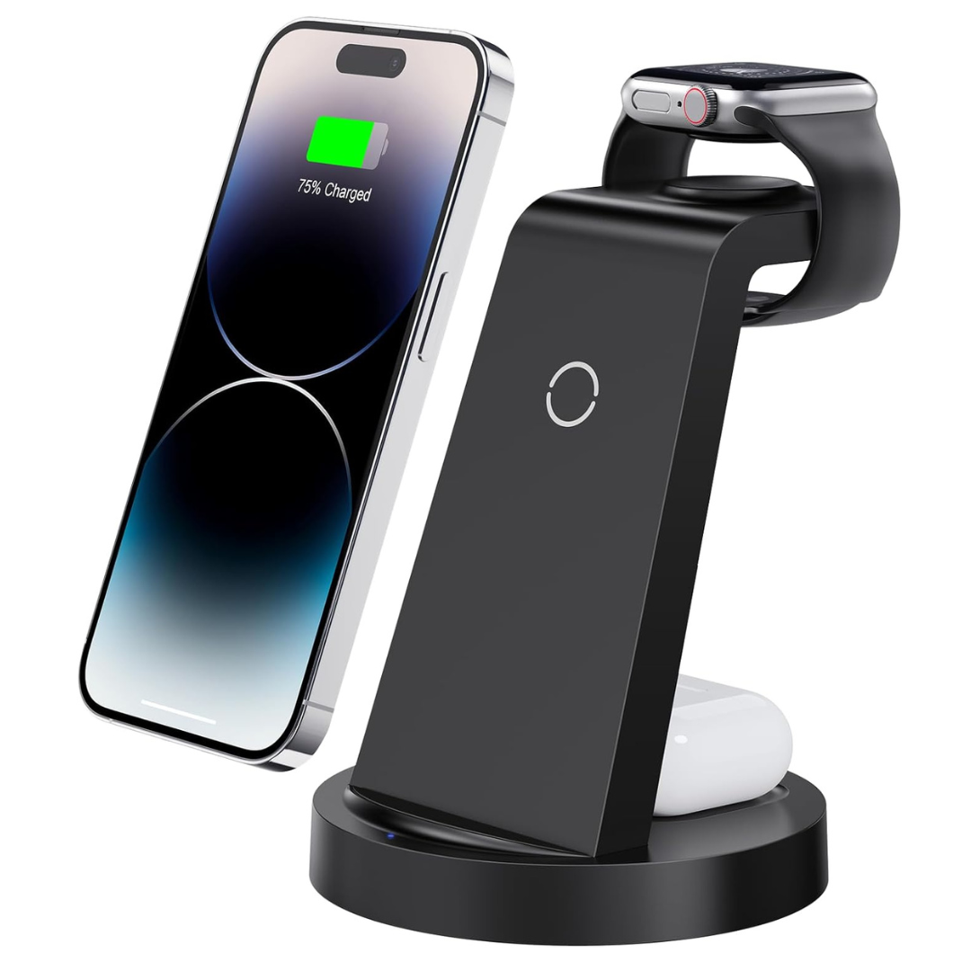 Anlmz 3-in-1 Wireless iPhone/AirPods/Apple Watch Charging Station