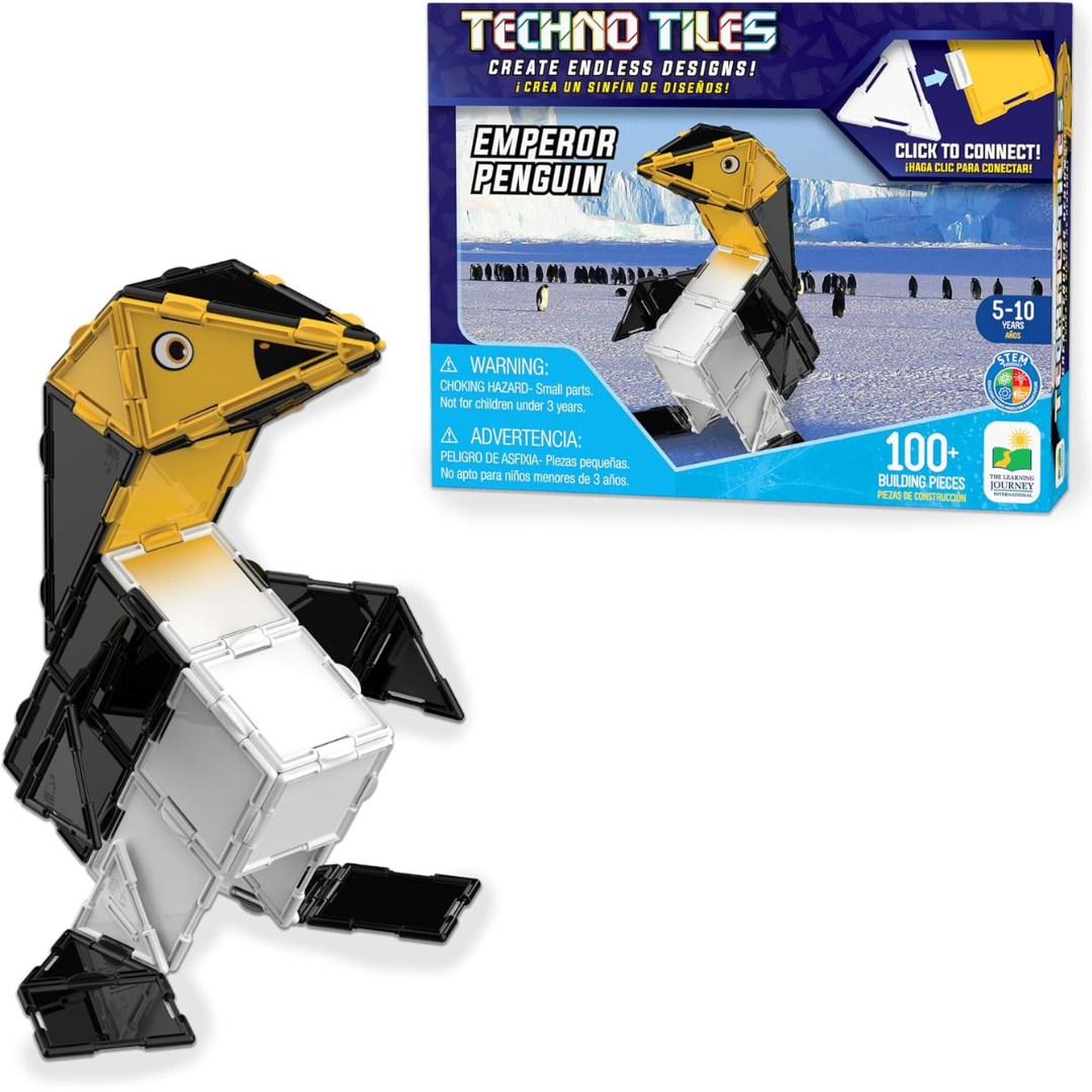 100-Piece Kids The Learning Journey Techno Tiles Emperor Penguin Toys