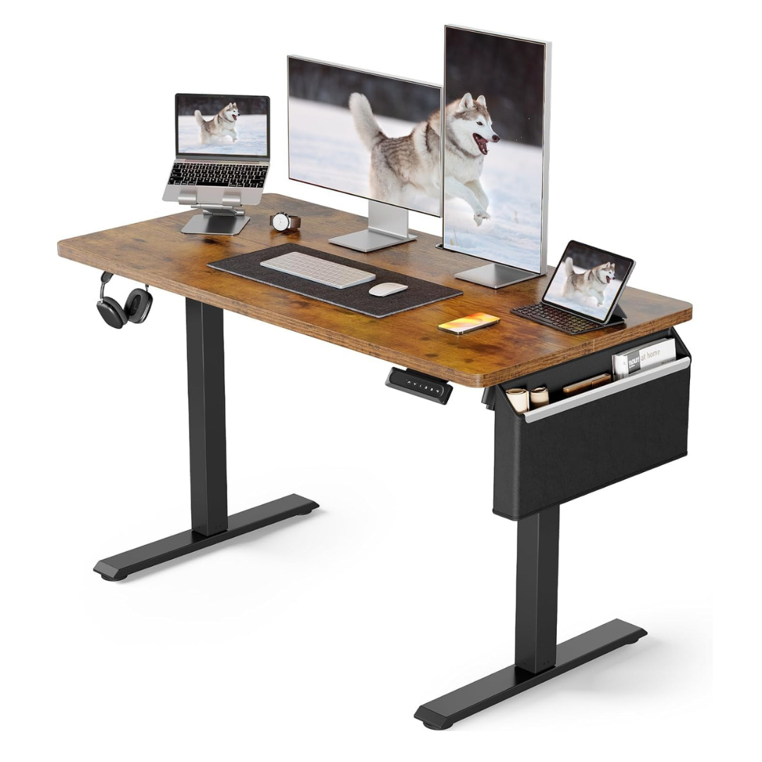 ErGear Height-Adjustable Standing Desk with Storage Pocket