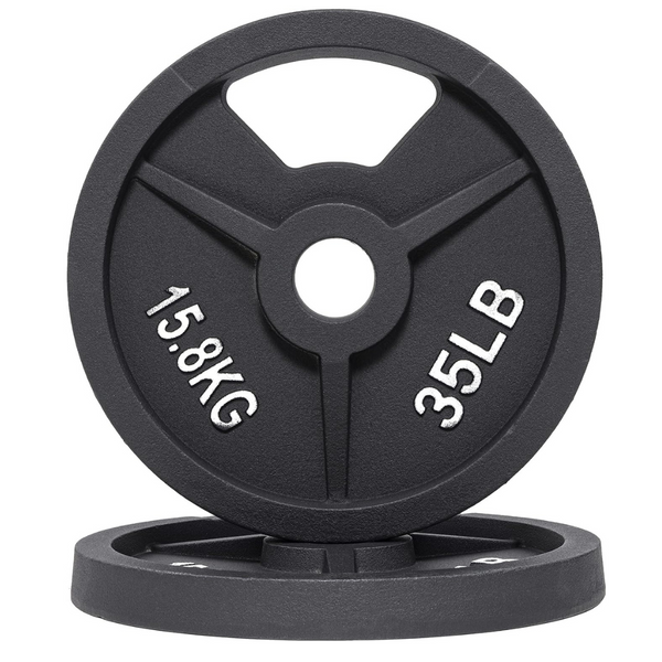 2 x 35lb Signature Fitness Cast Iron Weight Plate