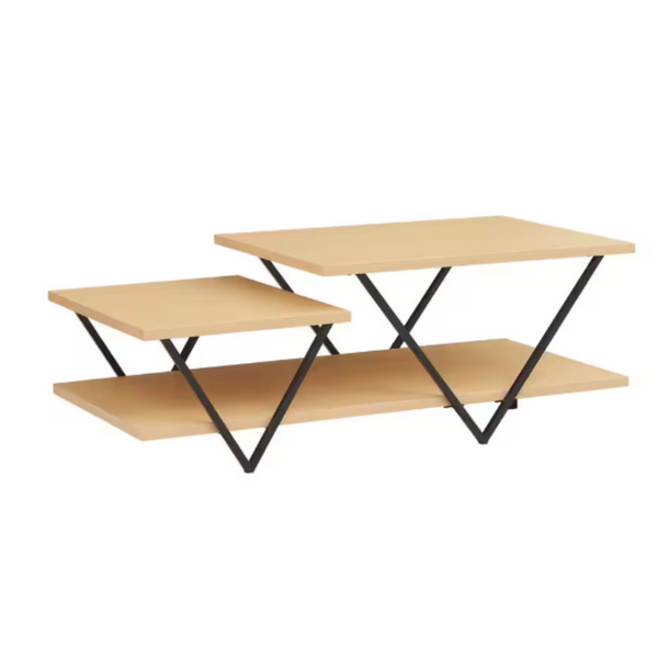 The Urban Port 23.25" Rectangle Wood Coffee Table