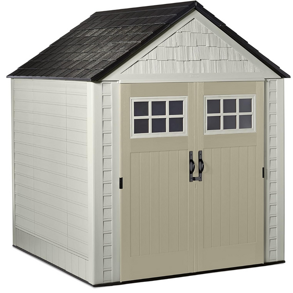 Rubbermaid Resin Outdoor Storage Shed With Floor (7 x 7 Ft)