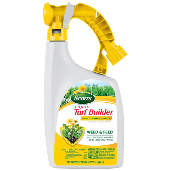 Scotts Liquid Turf Builder with Plus 2 Weed Control Fertilizer, 32 fl oz