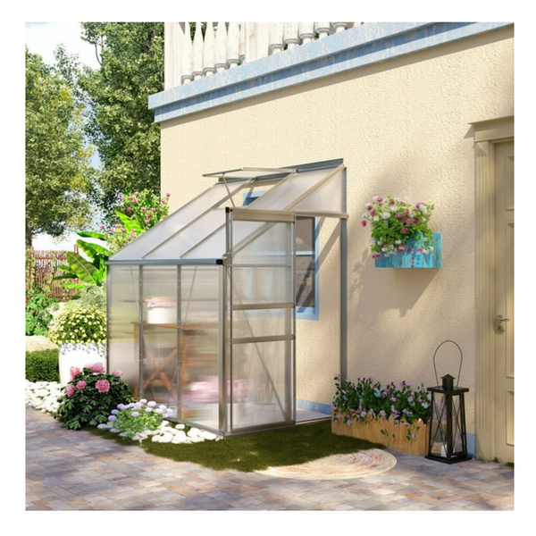 Outsunny 6' x 4' Walk-in Garden Polycarbonate Greenhouse Kit