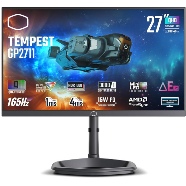 Cooler Master Tempest GP2711 27" WQHD VA FreeSync Premium Monitor