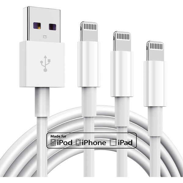 3-Pack Tumaber 6ft Apple MFi Certified 4A Fast Lightning to USB Cable