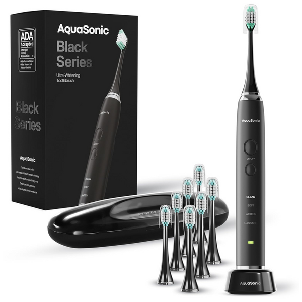 AquaSonic Black Series Rechargeable Ultrasonic Whitening Toothbrush