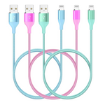 3-Pack Aichua 10ft MFi Certified Fast Charging Apple Lightning Cable