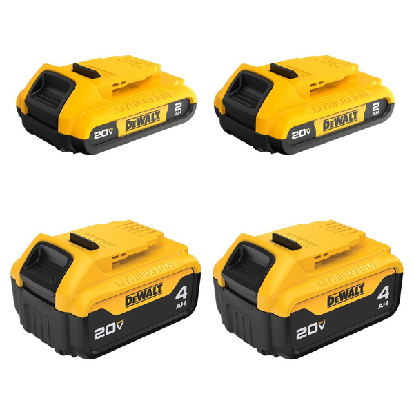 Dewalt Dcb324-4 (4) 20V Max 4 Ah and 2 Ah Lithium Ion Batterie