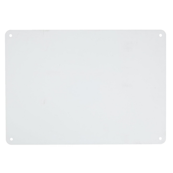 Brady Plastic White Color Blank Sign (10" x 14")