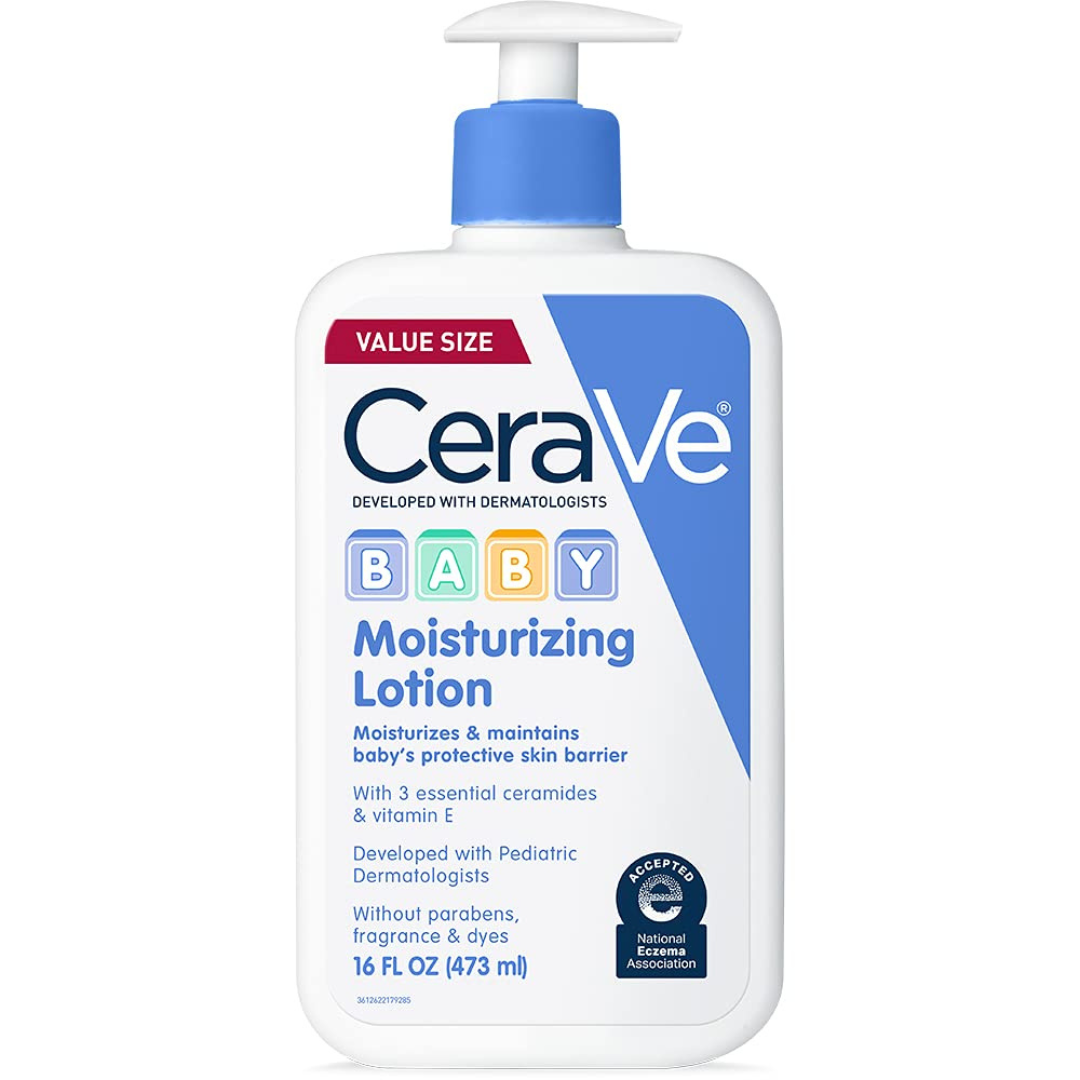 CeraVe Gentle Skin Care Baby Lotion with Ceramides, 16 Ounce