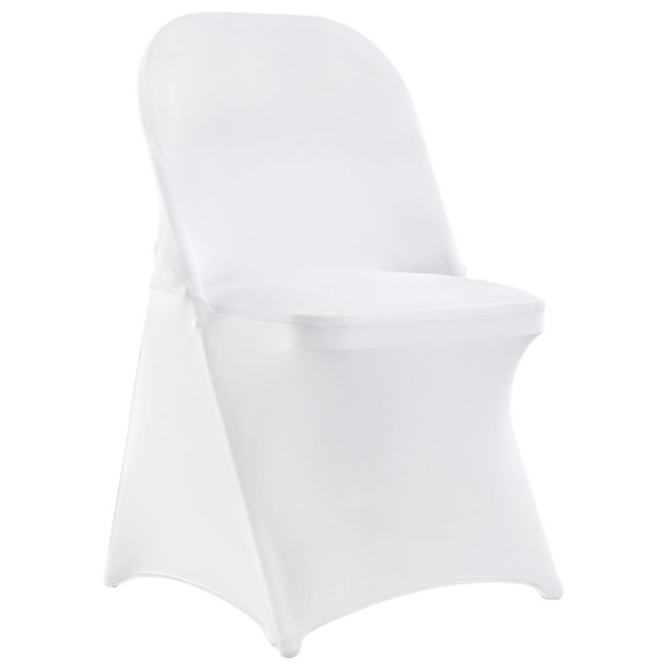 VEVOR Pack of 12 White Stretch Spandex Chair Covers