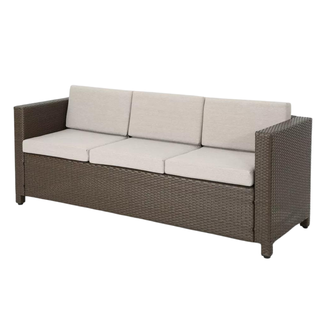 Christopher Knight Home Puerta Outdoor Wicker 3-Seater Sofa