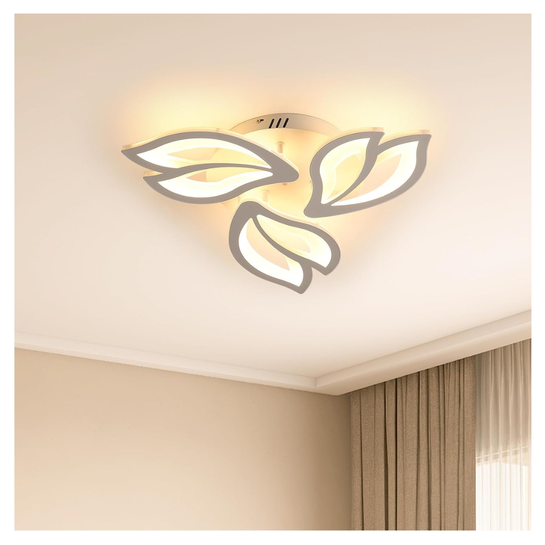 Goeco 3-Heads Acrylic Modern LED Ceiling Light