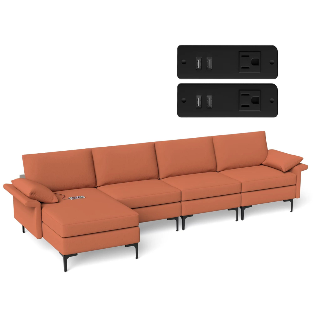 Costway Modern Modular L-shaped Sectional Sofa