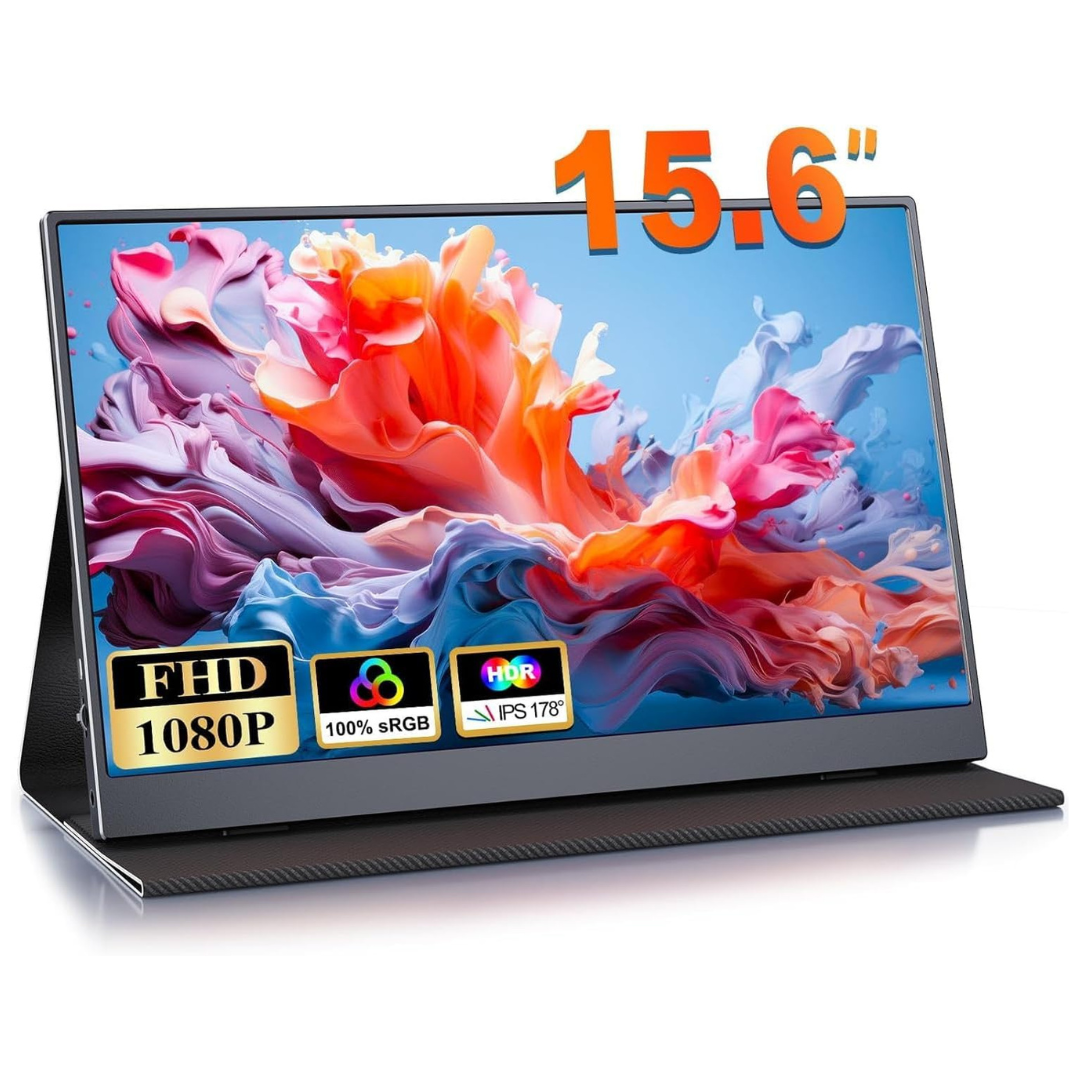 Coolhood 15.6" FHD 1080p Portable Monitor with Smart Cover