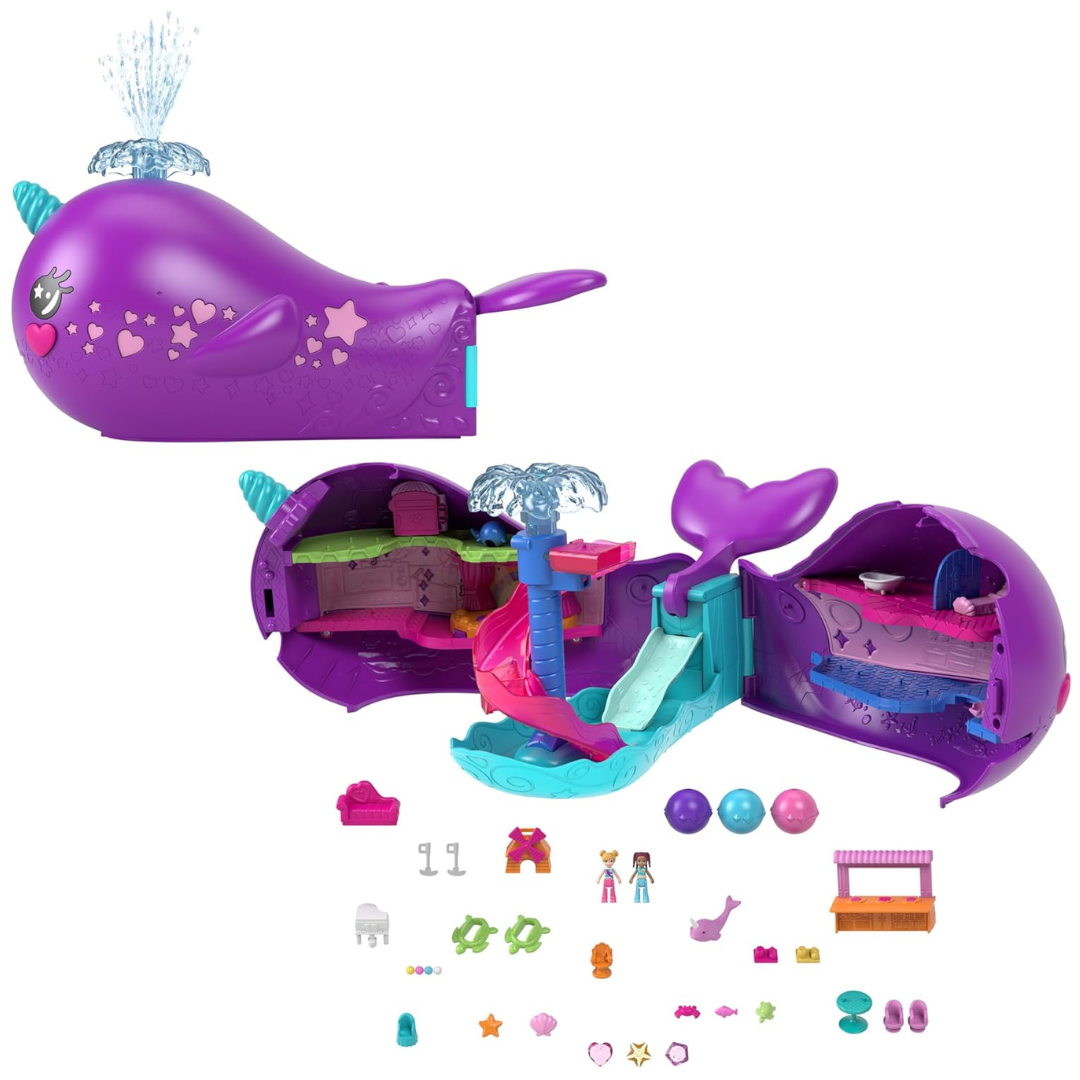 Mattel Polly Pocket Sparkle Cove Adventure Dolls & Toy Boat Playset