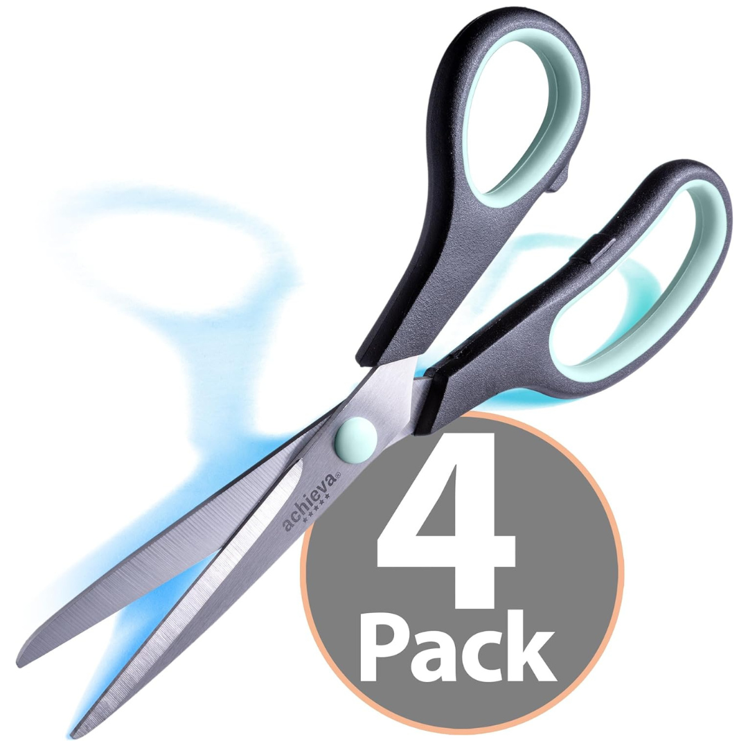 4-Pack Achieva 8" Titanium Scissors