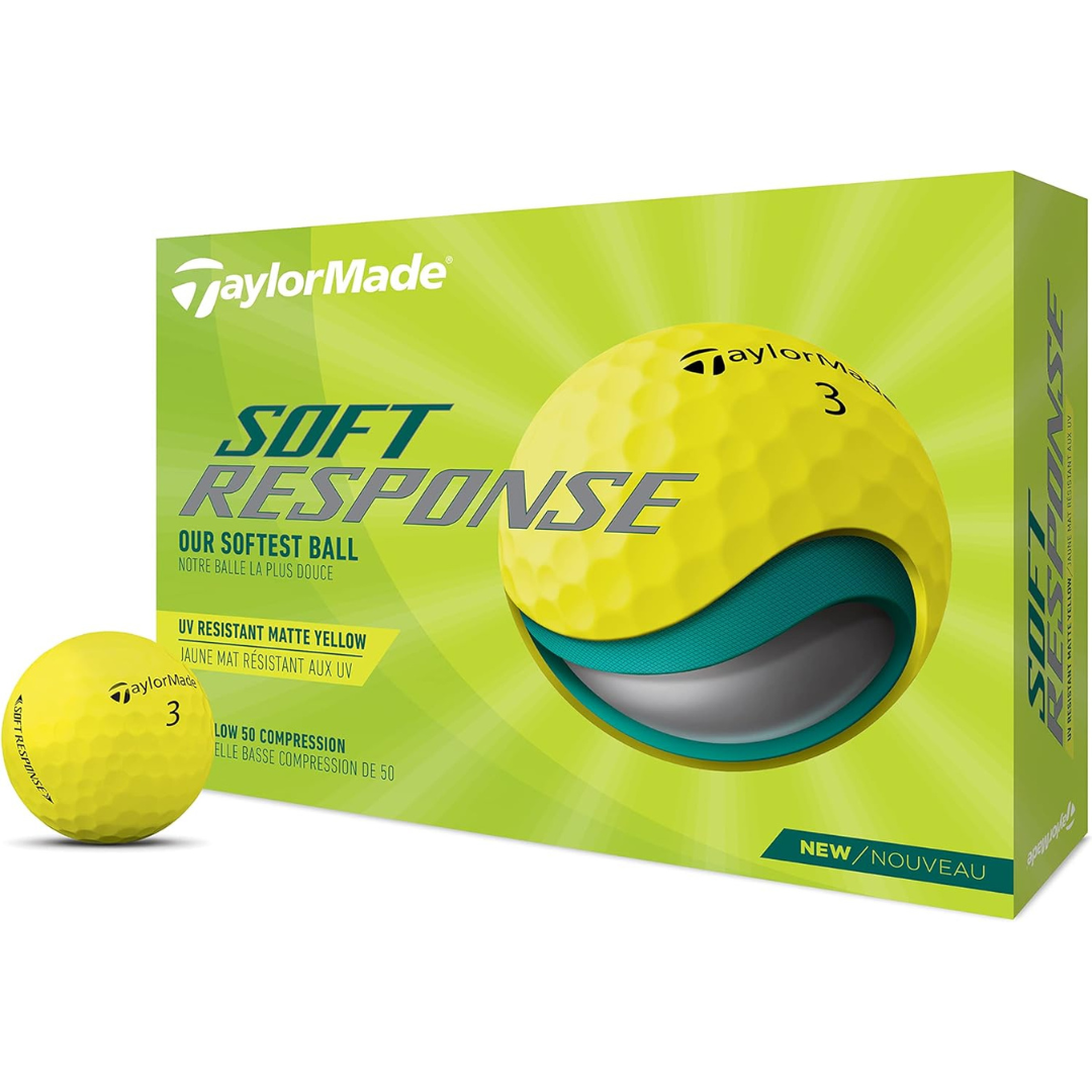 12-Count TaylorMade Soft Response Golf Balls (Yellow)