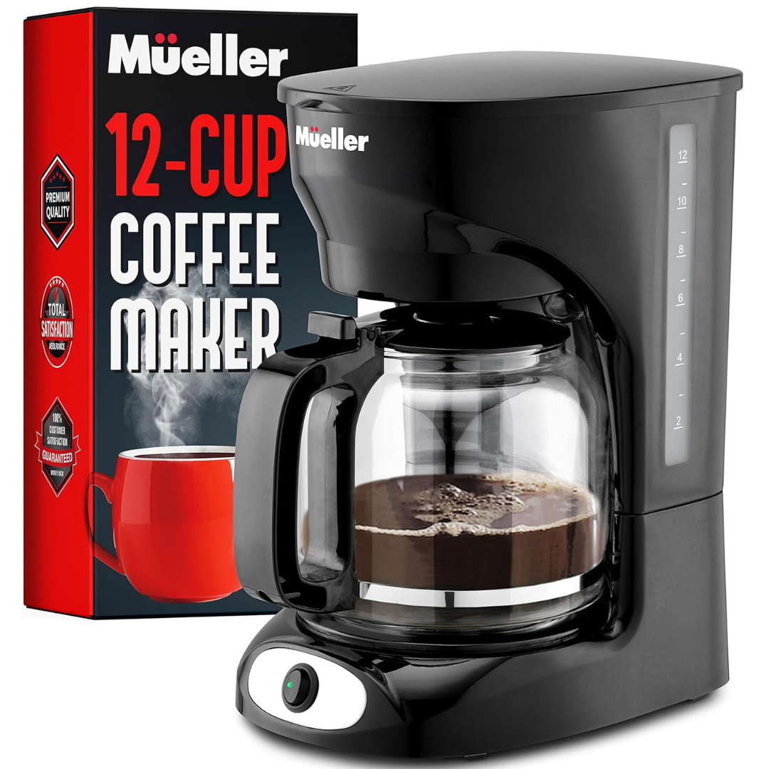 Mueller 12-Cup Drip Coffee Maker Machine w/ Anti-Drip System