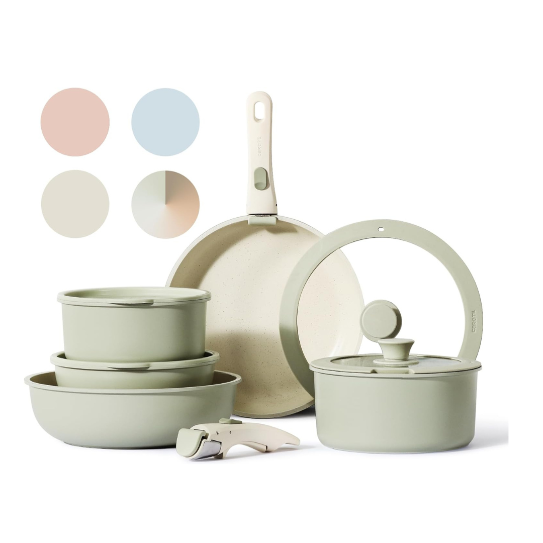 11-Piece Carote Pots and Pans Nonstick Cookware Set