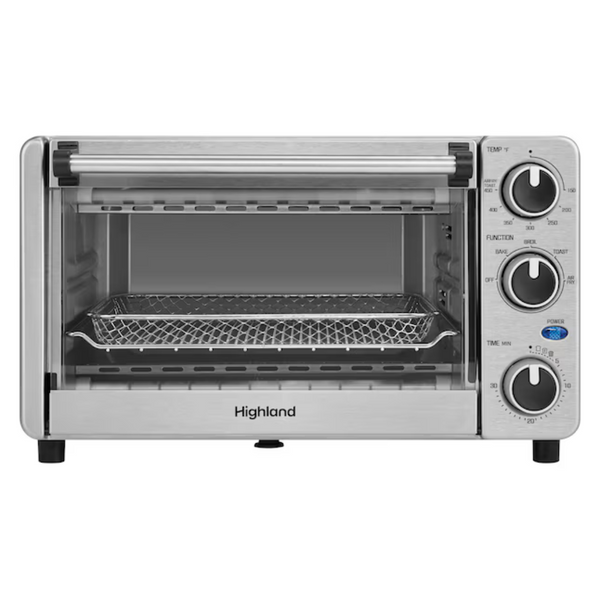 Highland 1100-Watt 4-Slice Stainless Steel Toaster Oven