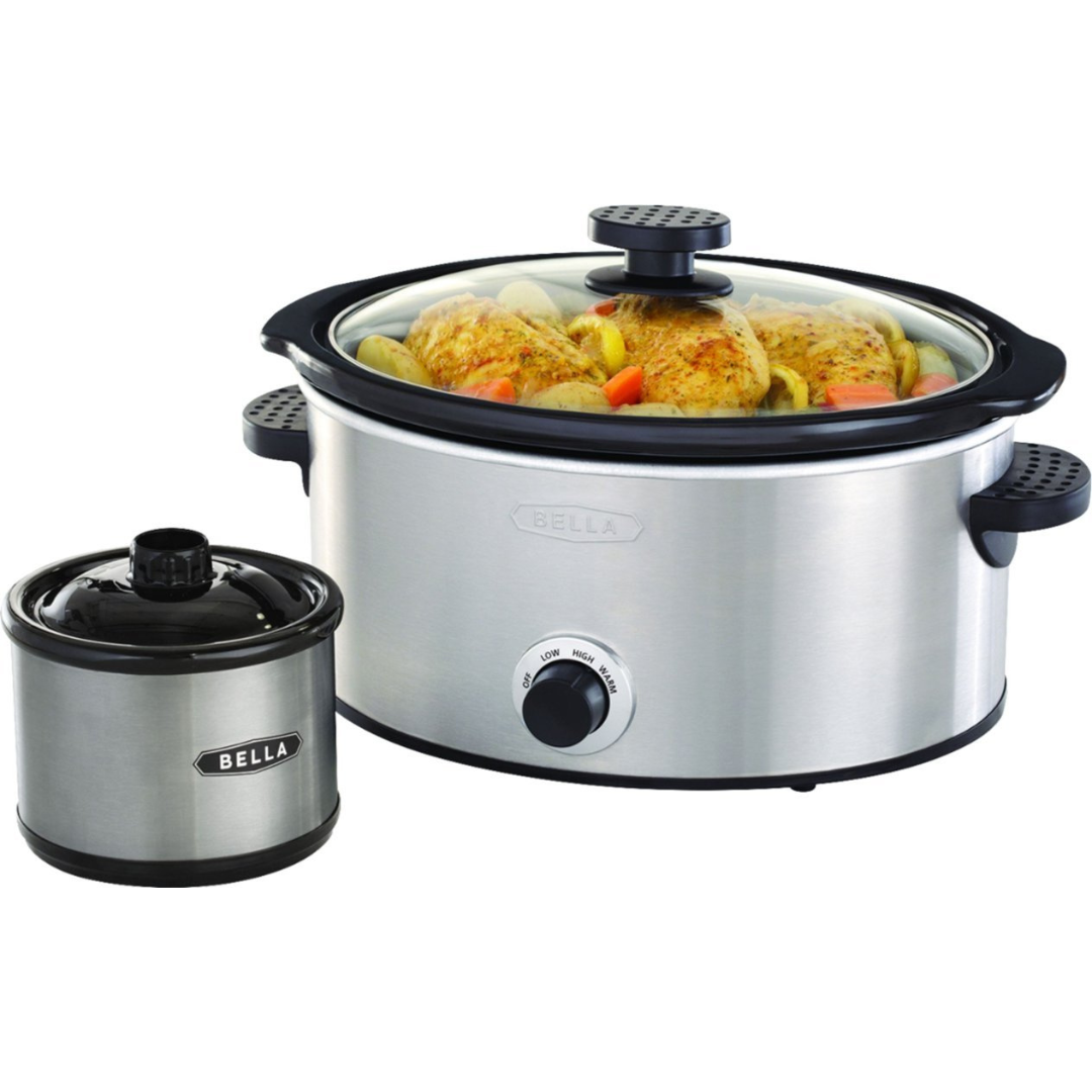 Bella 5-qt. Stainless Steel Slow Cooker with Dipper
