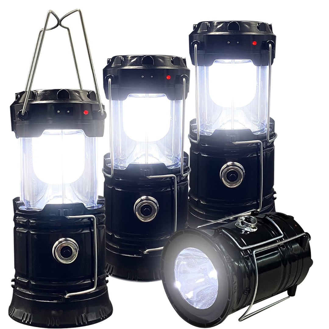 4-Pack Collapsible Portable LED Camping Lantern