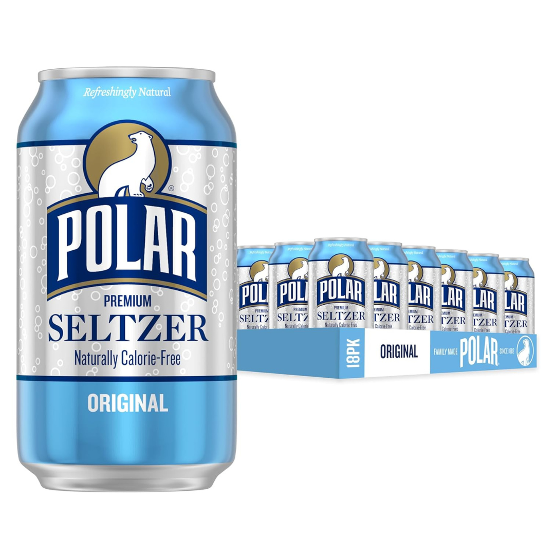 Polar Seltzer Water Original 12 fl oz cans (18 pack)