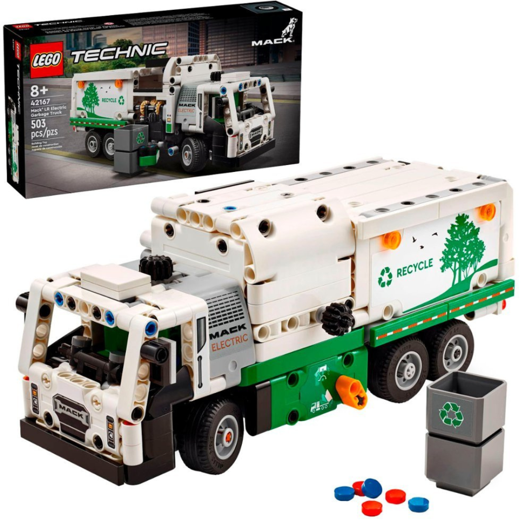 503-Piece LEGO Technic Mack LR Electric Garbage Truck