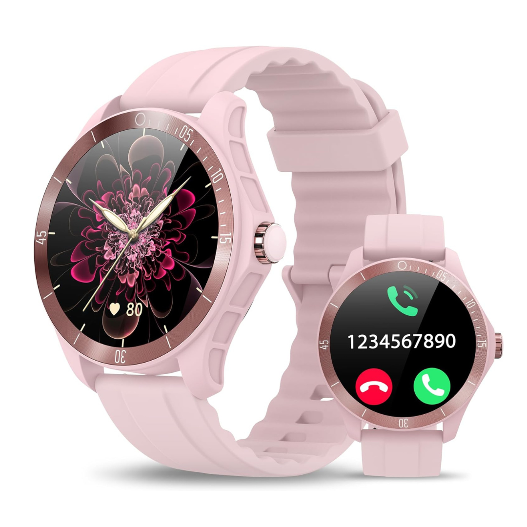 Yoever Round Smart Watch w/ 1.38'' Round Rotating Crown (2 Colors)