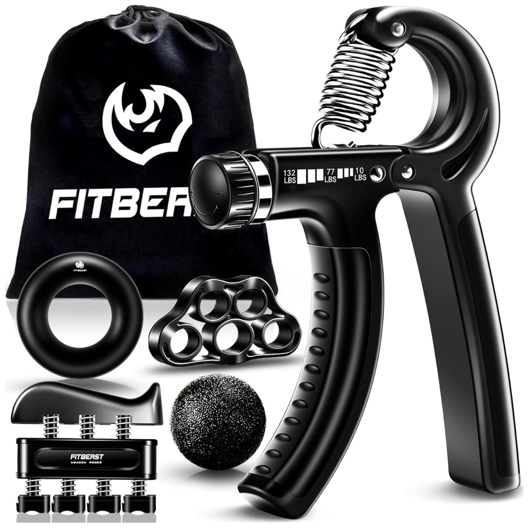 5-Pack FitBeast Hand Grip Strengthener Workout Kit