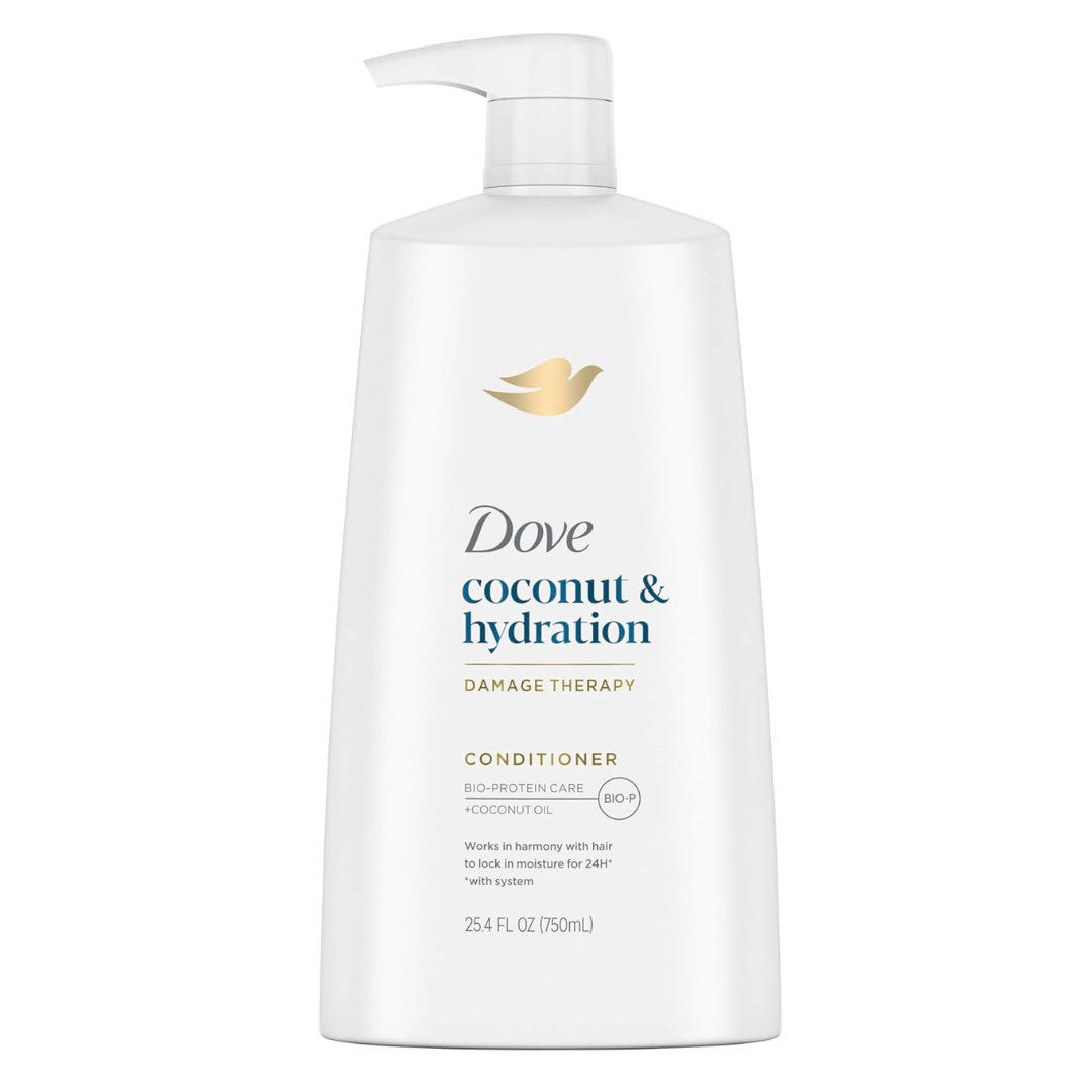 Dove Ultra Care Conditioner Coconut & Hydration for Dry Hair Conditioner with Coconut Oil, Jojoba Oil & Sweet Almond Oil (25.4 oz)