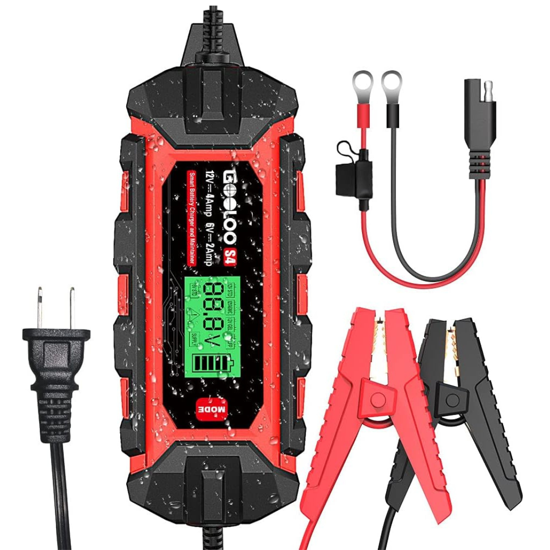 Gooloo Supersafe S4 4 Amp Car Battery Charger