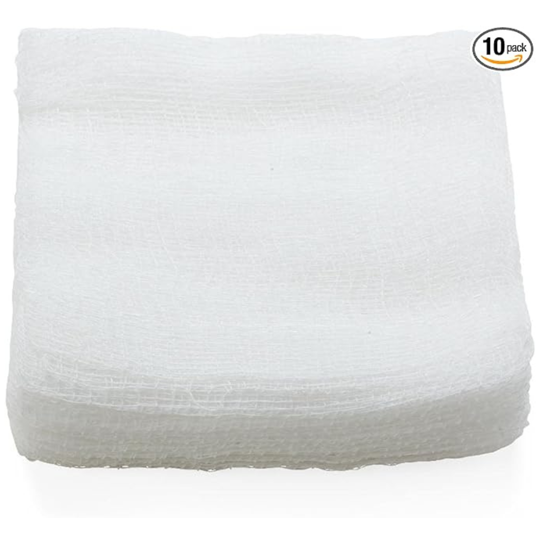 10-Pack Medline Sterile (4" x 4") 12-Ply 100% Cotton Woven Gauze Sponges