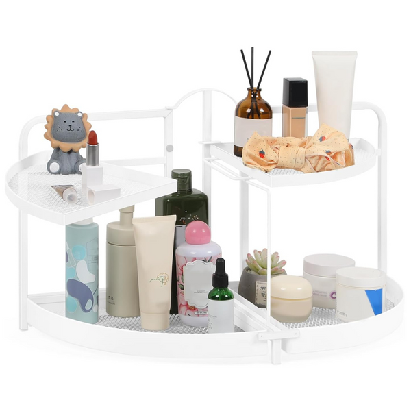 2-Tier Ybing Rotating Skincare Organizer Shelf