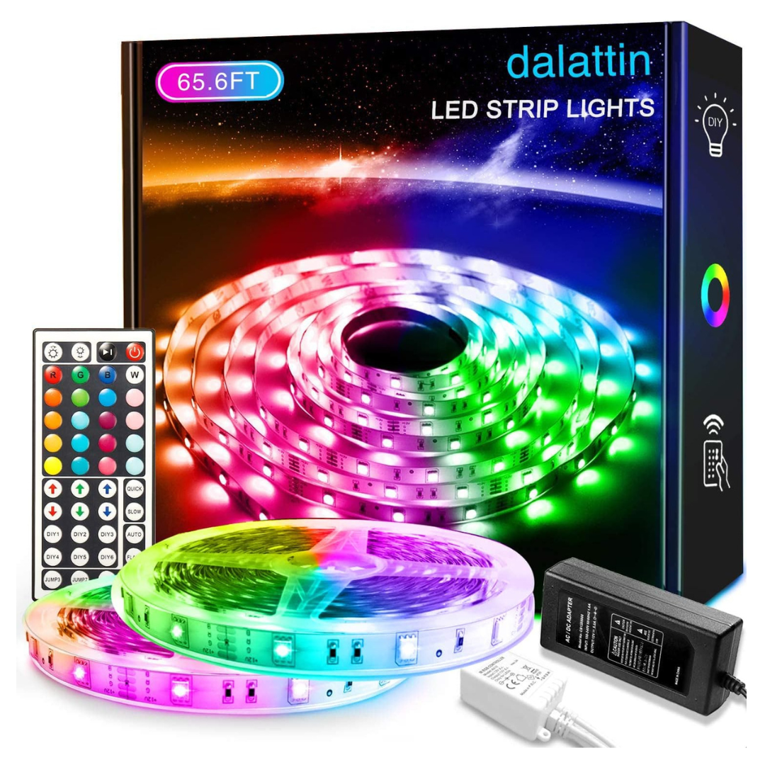 65.6ft Dalattin RGB Color Changing LED Strip Lights with Remote