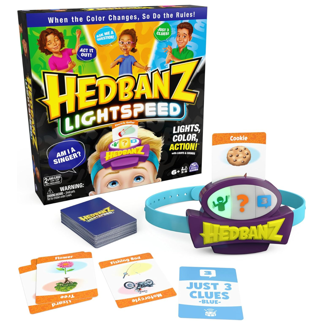 Spin Master Games Kids Hedbanz Lightspeed Game with Lights & Sounds