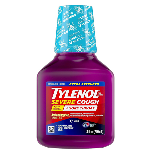 Tylenol Extra Strength Severe Cough + Sore Throat Medicine ( 8oz)