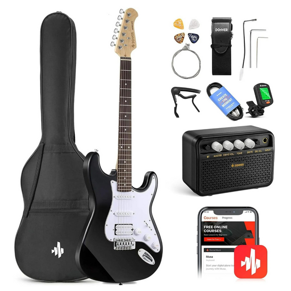 Donner DST-100B 39" Electric Guitar Beginner Kit