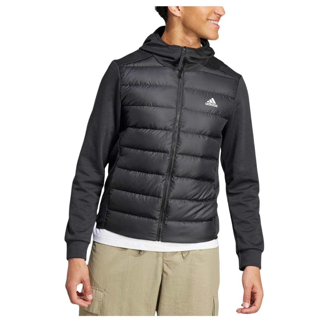 Adidas Men's Essentials Hybrid Down Hooded Jacket