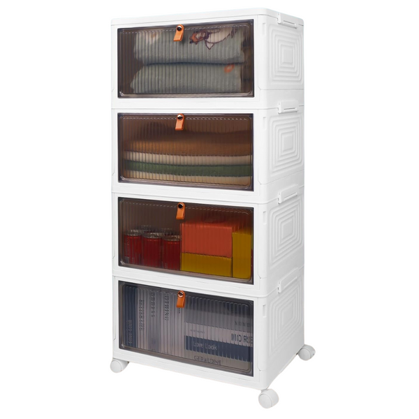 4 Tier Stackable Plastic Storage Bins