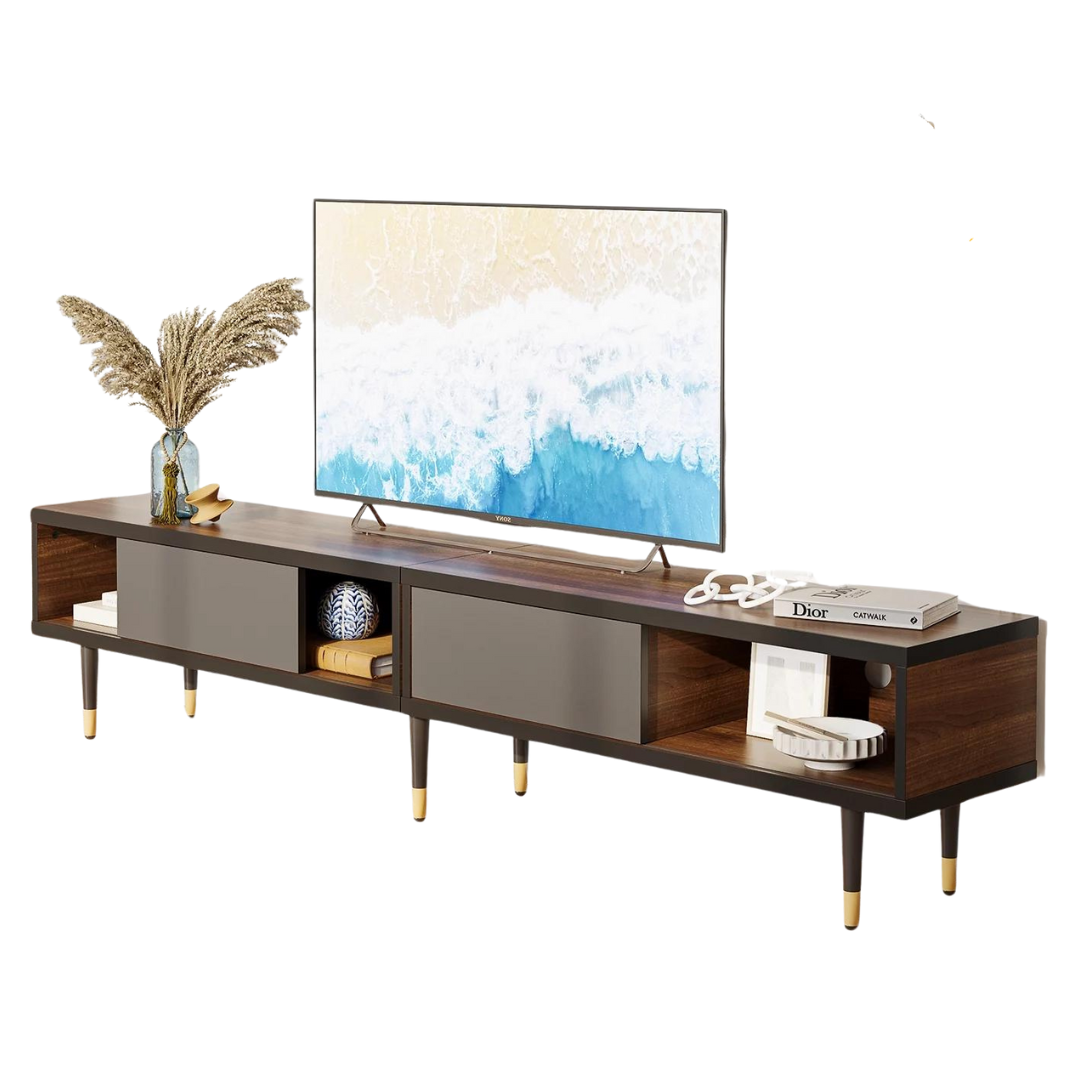 Bestier Mid Century Modern TV Stand Entertainment Center For TVs Up To 85"