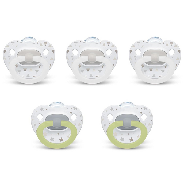 5-Pack Nuk Timeless Collection Comfy Orthodontic Pacifiers